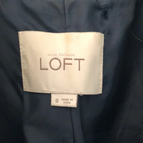 ⭕️ PRICE FIRM LOFT Navy Sequin Size 8 Peacoat - Picture 4 of 6